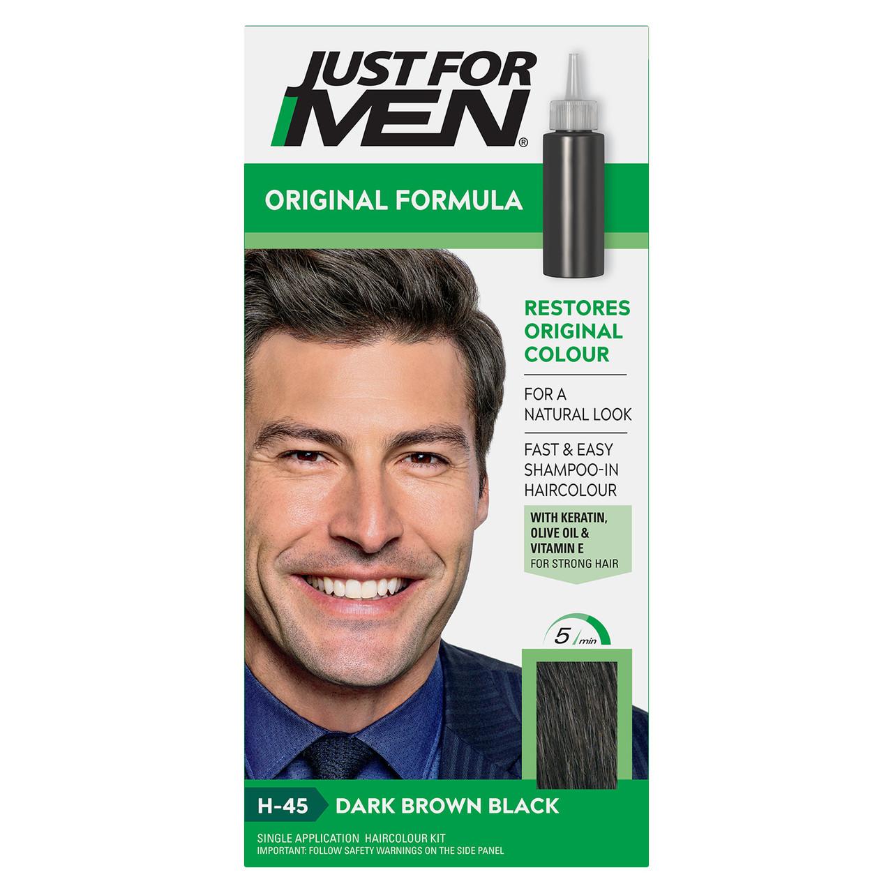 Just For Men Original Formula Dark Brown Black Hair Dye H-45 Image 1