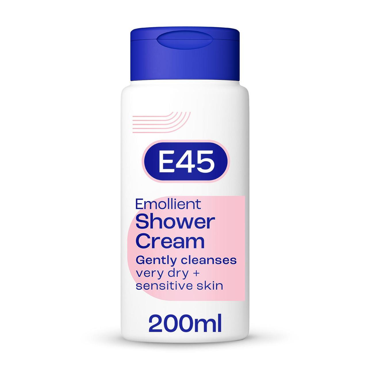 E45 Emollient Shower Cream 200ml Image https://cdn11.bigcommerce.com/s-g585yu857h/images/stencil/1280w/products/2640/12868/0003639__47189.1781189445.jpg1