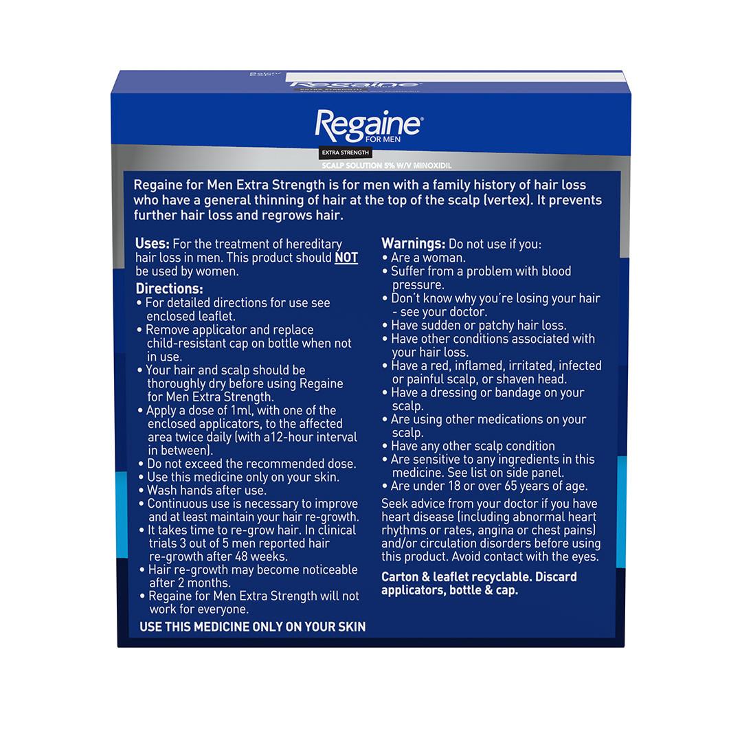 Regaine For Men Extra Strength Solution - 1 Month Supply 60ml Bottle Image https://cdn11.bigcommerce.com/s-g585yu857h/images/stencil/1280w/products/2677/26058/Untitled-189__21952.1768378691.jpg1