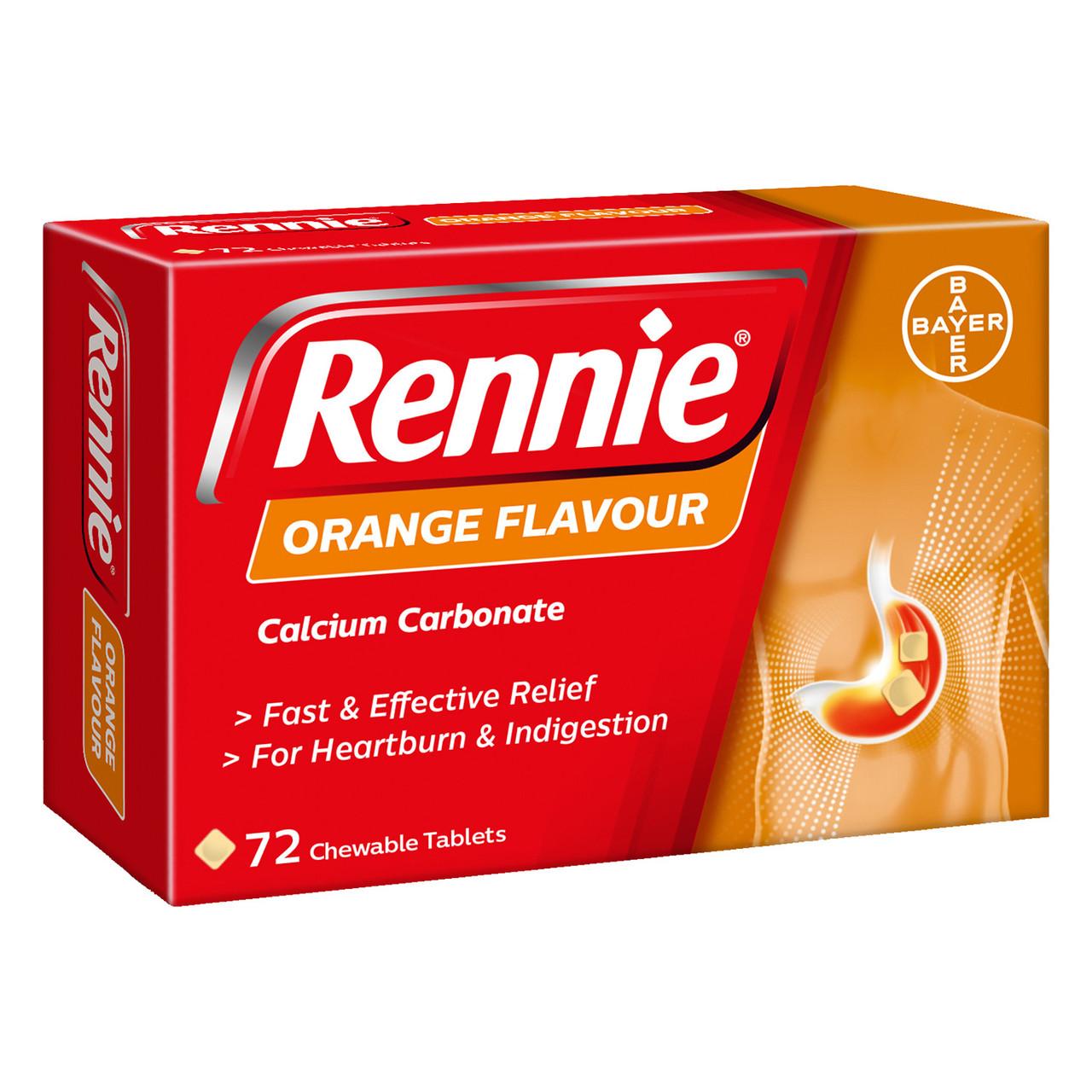 Rennie Orange Chewable Tablets 72 Tablets Image https://cdn11.bigcommerce.com/s-g585yu857h/images/stencil/1280w/products/2710/4647/Rennie-Orange-Chewable-Tablets__59200__64715.1740667887.jpg1