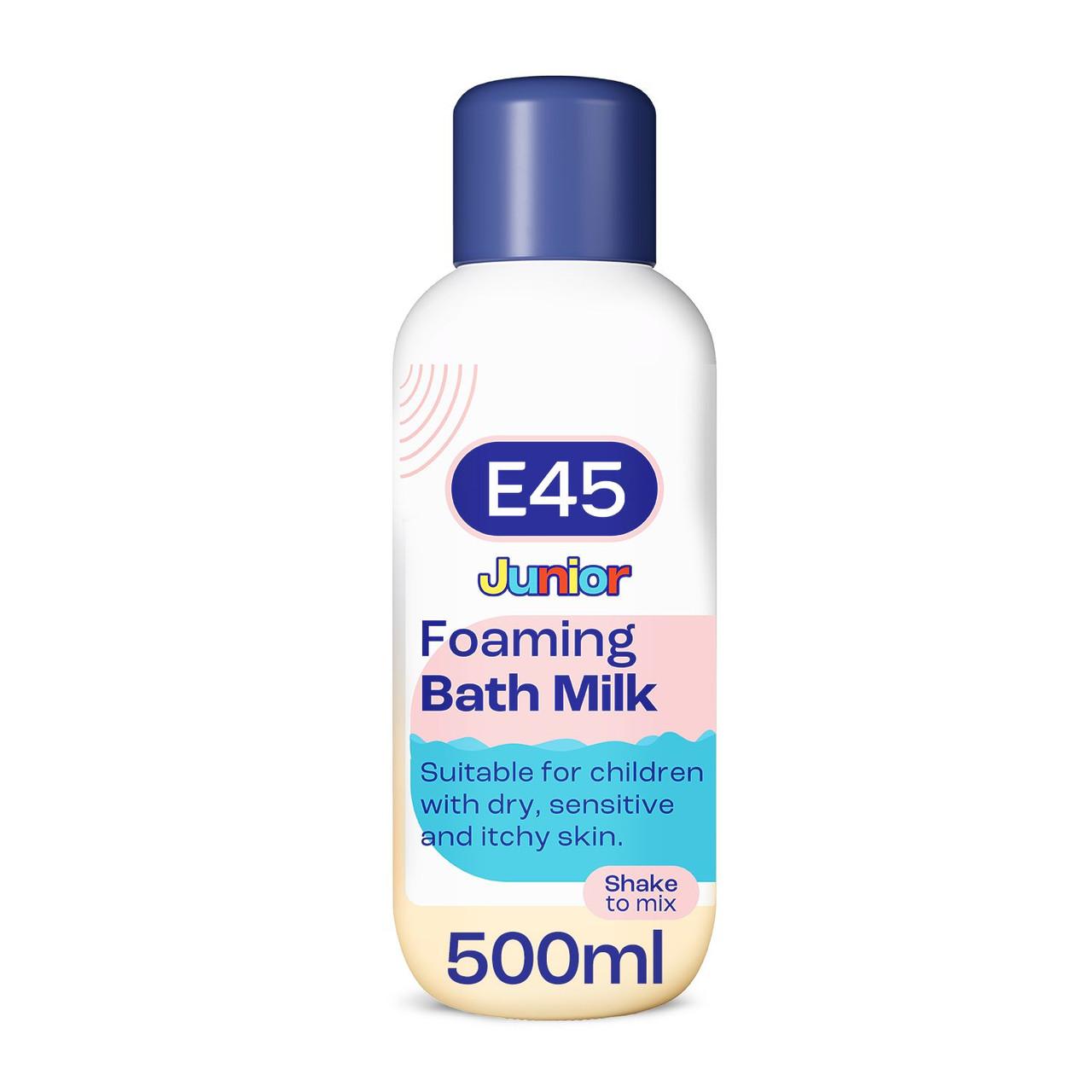 E45 Junior Foaming Bath Milk 500ml Image https://cdn11.bigcommerce.com/s-g585yu857h/images/stencil/1280w/products/2727/12858/0000551__27950.1743687147.jpg1