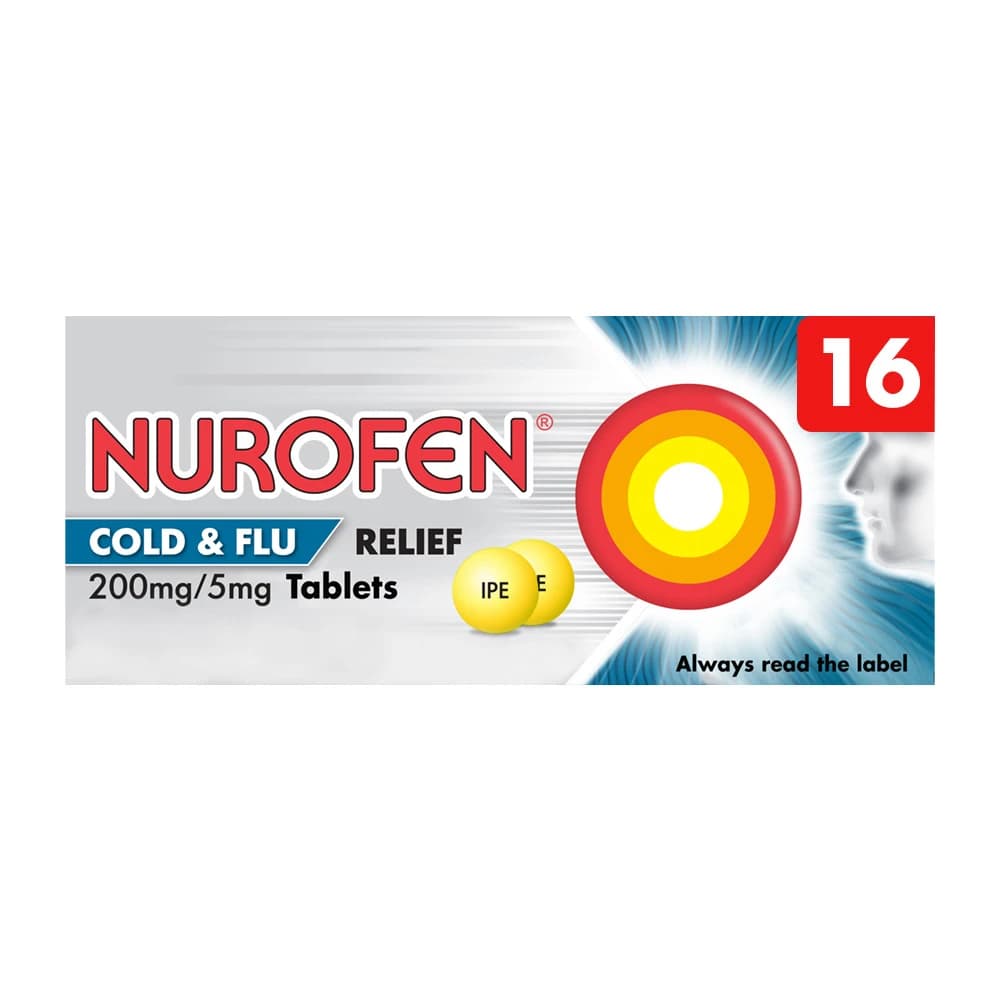 Nurofen Cold & Flu Relief 200mg 16 Tablets Image 1
