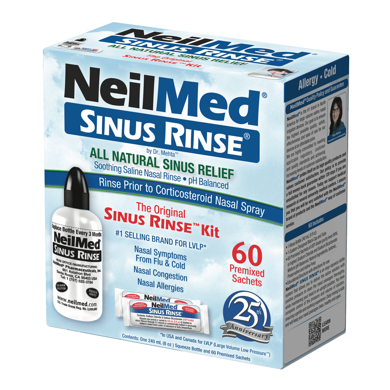 Neilmed Sinus Rinse Complete Kit Premixed Sachets 60 ct Image https://cdn11.bigcommerce.com/s-g585yu857h/images/stencil/1280w/products/2759/17799/2101-ENU-INT-Rev53-Left__13486.1755700369.png1
