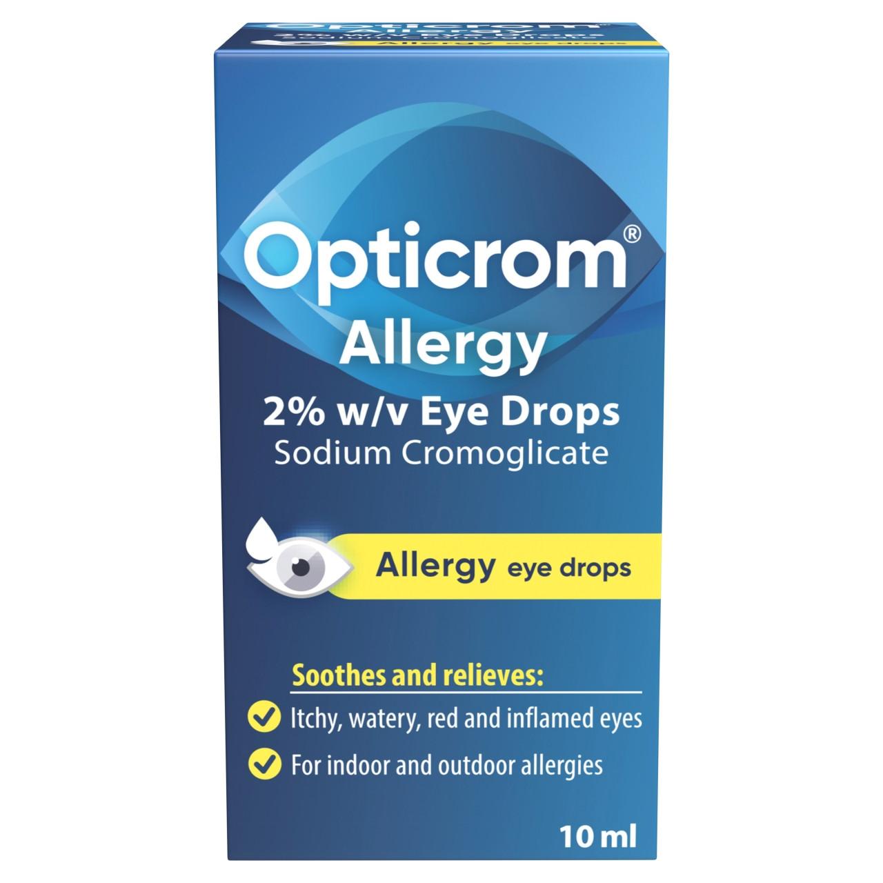 Opticrom Allergy Eye Drops 10ml Image 1