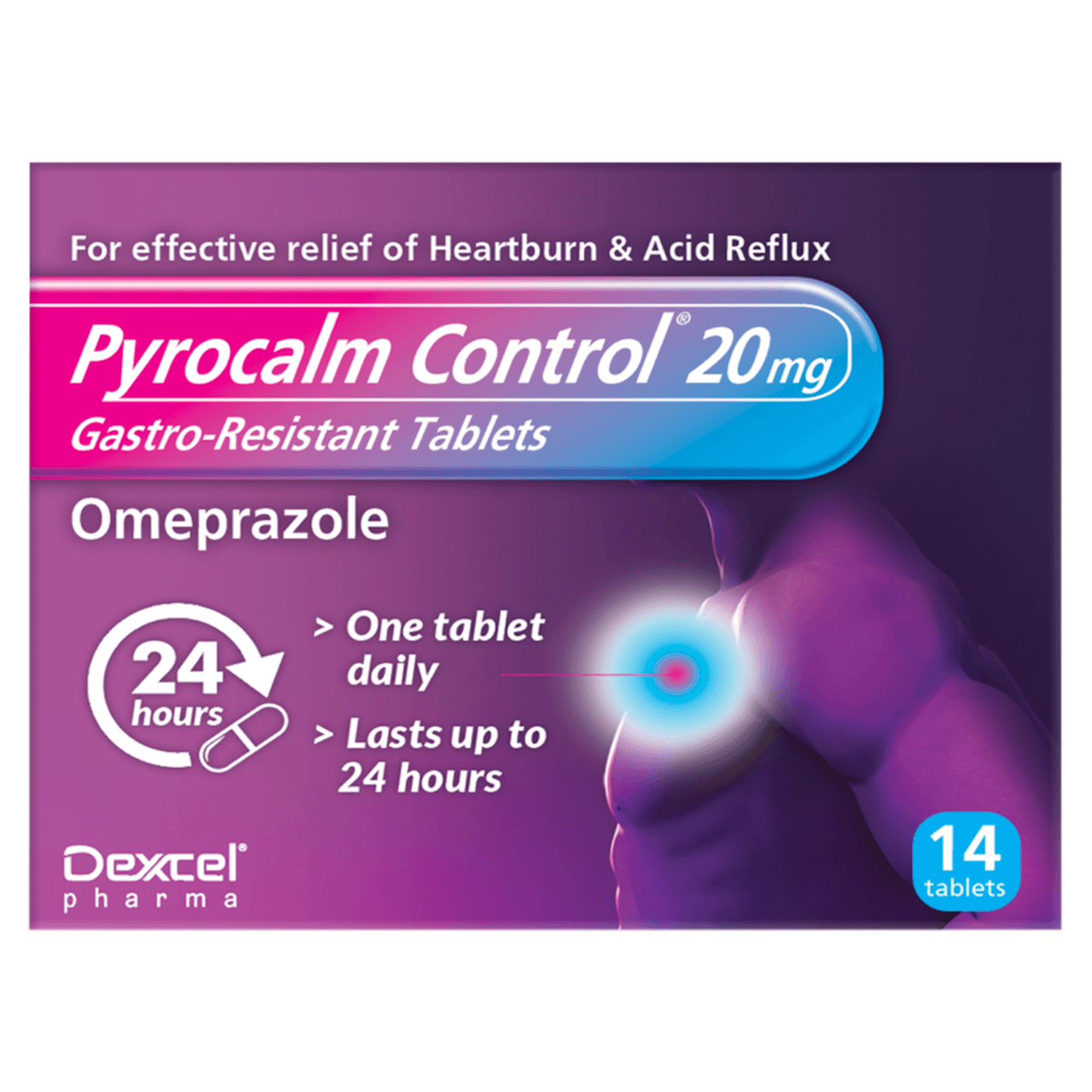 Pyrocalm Control Omeprazole 20mg 14 Tablets Image 1