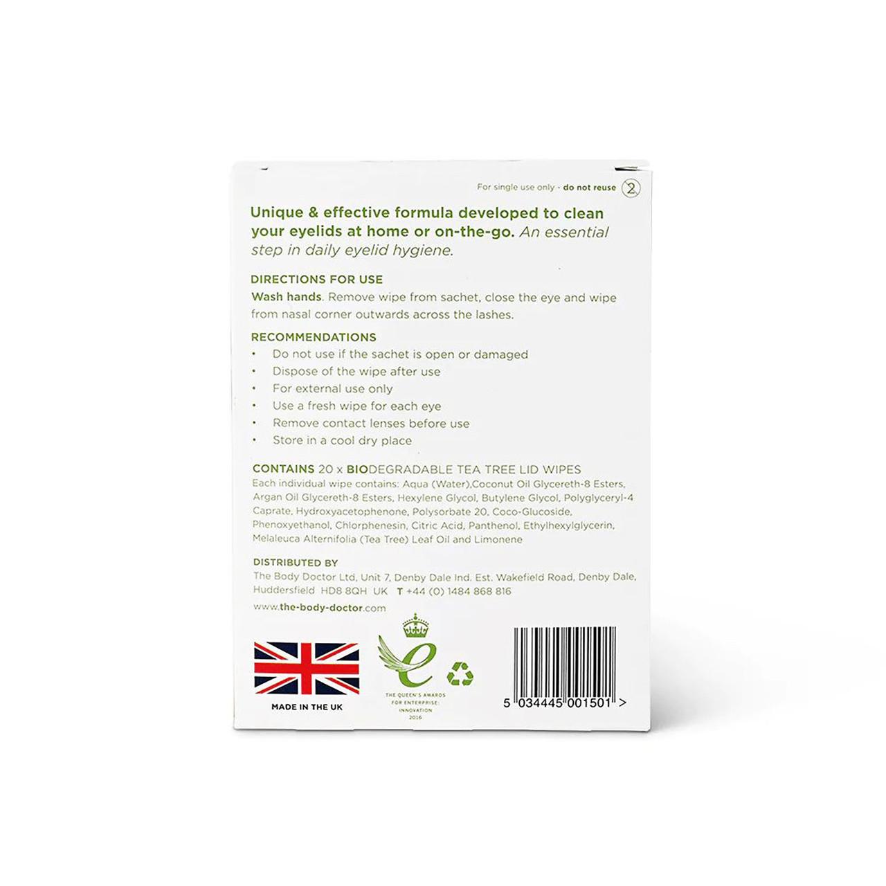 The Eye Doctor Biodegradable Tea Tree Eyelid Wipes 20 Pack Image https://cdn11.bigcommerce.com/s-g585yu857h/images/stencil/1280w/products/2816/4862/The-Eye-Doctor-Biodegradable-Tea-Tree-Eyelid-Wipes__70050__36143.1740667894.jpg1