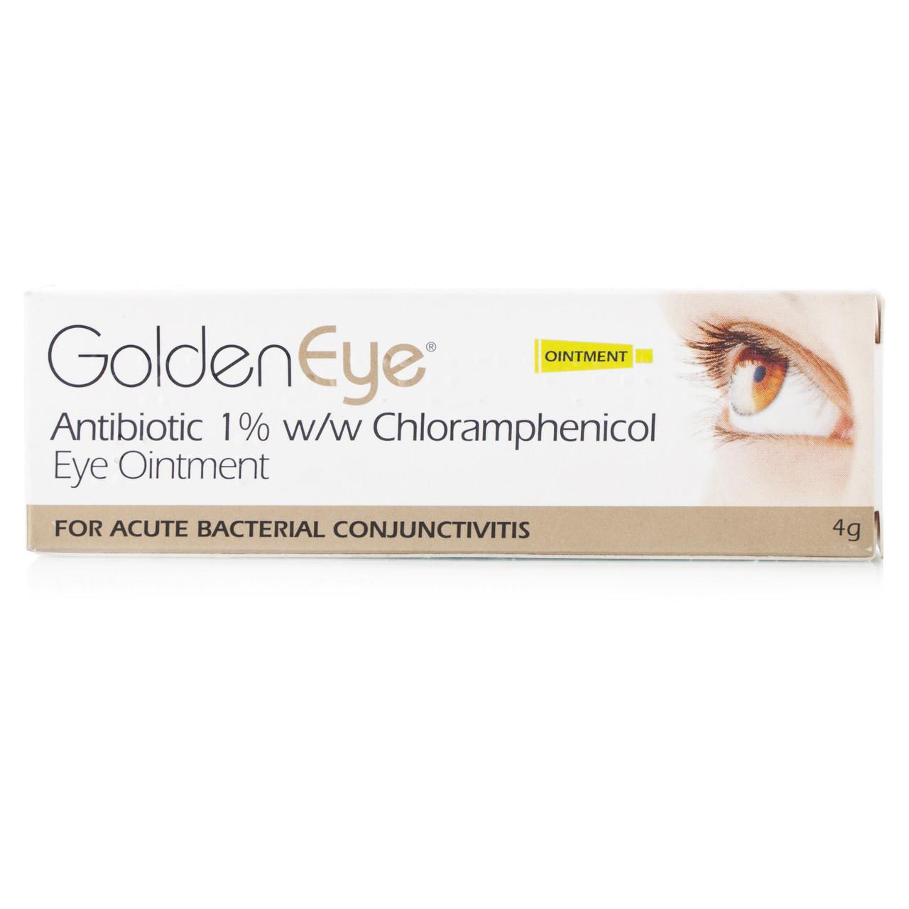 Golden Eye Chloramphenicol Eye Ointment for Bacterial Conjunctivitis 4g Image 1