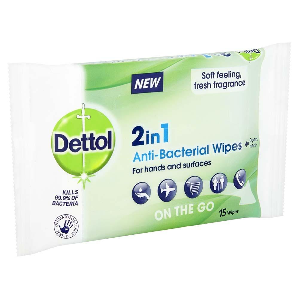 Dettol 2 in 1 Travel Wipes 15 Pack Image https://cdn11.bigcommerce.com/s-g585yu857h/images/stencil/1280w/products/2850/4927/Dettol-2-in-1-Wipes__25886__74650.1740667896.jpg1