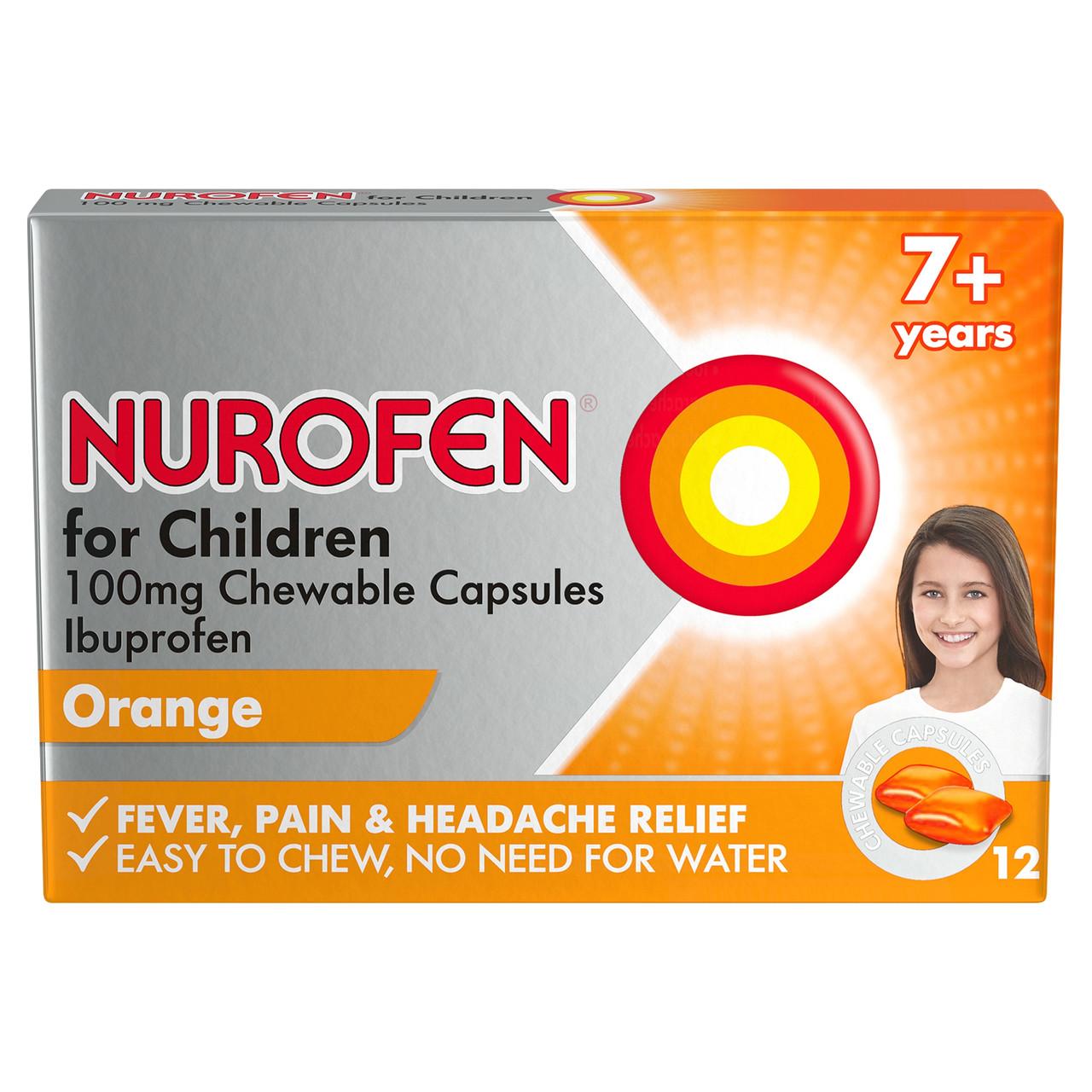 Nurofen For Children Soft Chews 12 Chewable Capsules Image 1