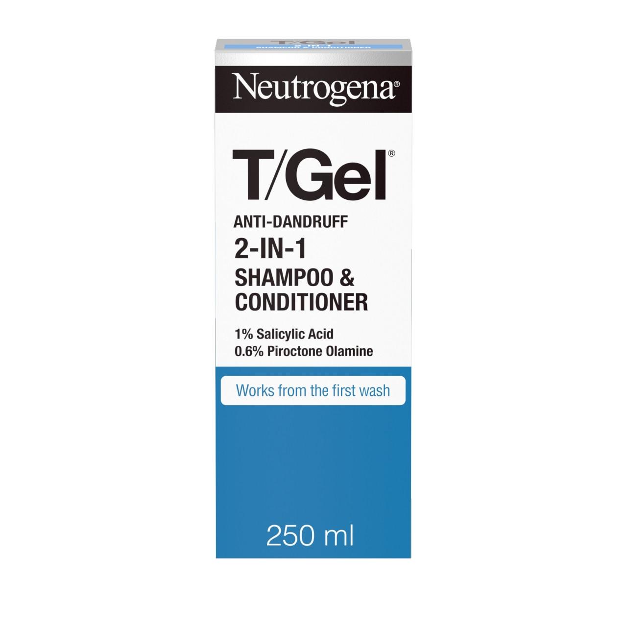 Neutrogena T/Gel 2 in 1 Anti-Dandruff Shampoo & Conditioner 250ml Image 1