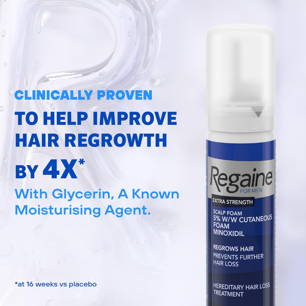 Regaine 5% Extra Strength Hair Regrowth Foam For Men - 3 Month Supply 3x73ml Bottle Image https://cdn11.bigcommerce.com/s-g585yu857h/images/stencil/1280w/products/2912/26069/0068979_E__30906.1768381748.jpg1