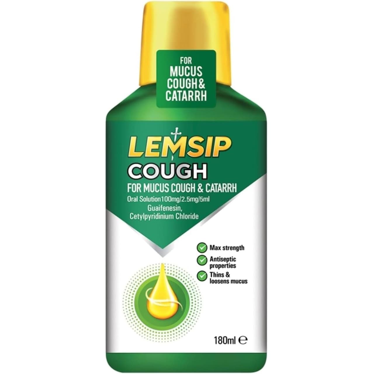 Lemsip Cough For Mucus Cough & Cattarh 180ml Image 1