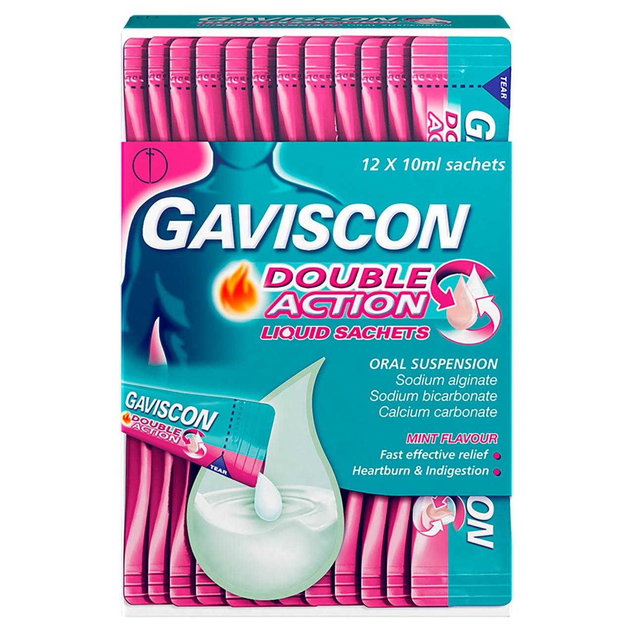 Gaviscon Double Action Liquid Sachets 12s x 10ml Image 1