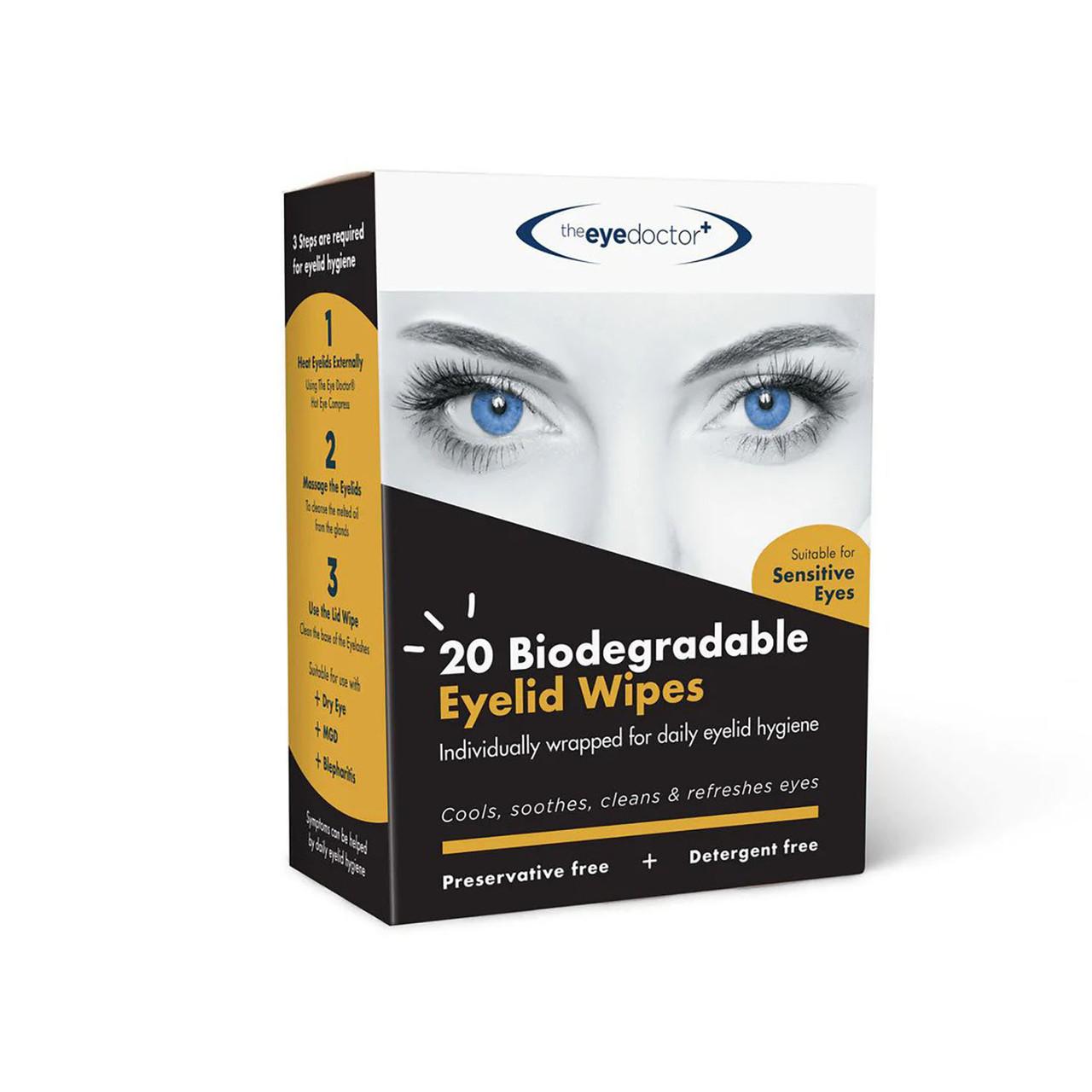 The Eye Doctor Biodegradable Eyelid Wipes 20 Pack Image 1
