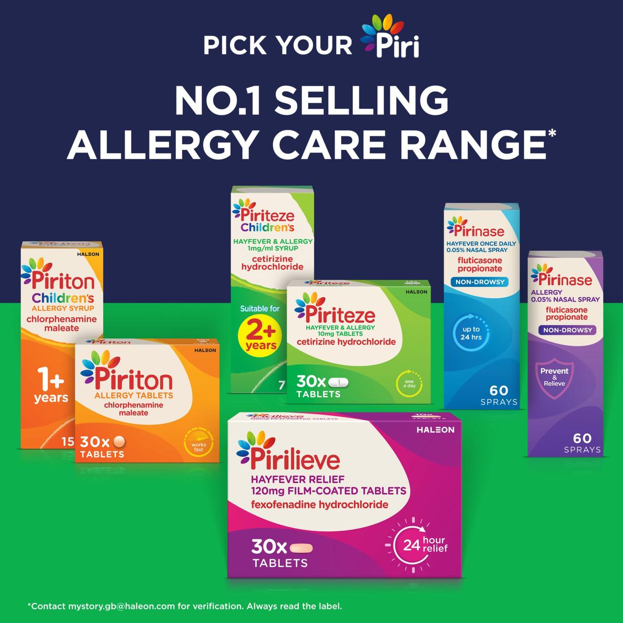 Piriteze Antihistamine Allergy Relief 30 Tablets Image https://cdn11.bigcommerce.com/s-g585yu857h/images/stencil/1280w/products/2959/23803/5054563060372_T64__13765.1763393436.jpg1
