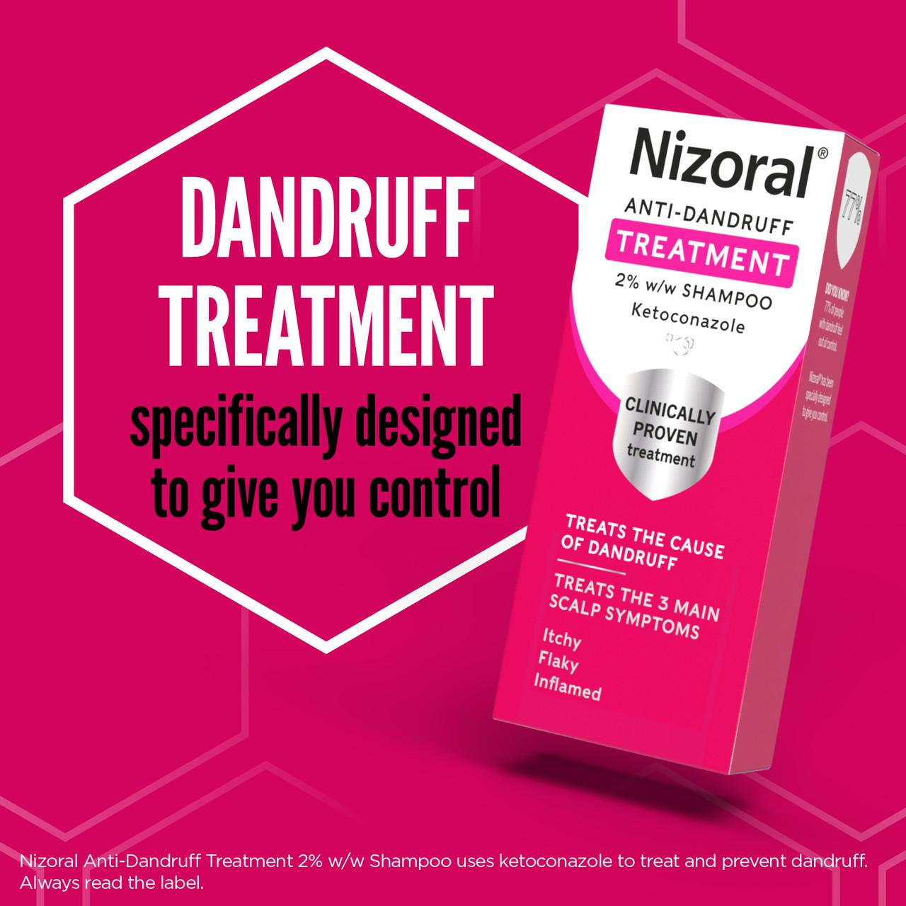 Nizoral Anti-Dandruff Shampoo 60ml Image https://cdn11.bigcommerce.com/s-g585yu857h/images/stencil/1280w/products/2982/19554/Nizoral_1._Treatment_Shampoo__10952.1759161450.jpg1