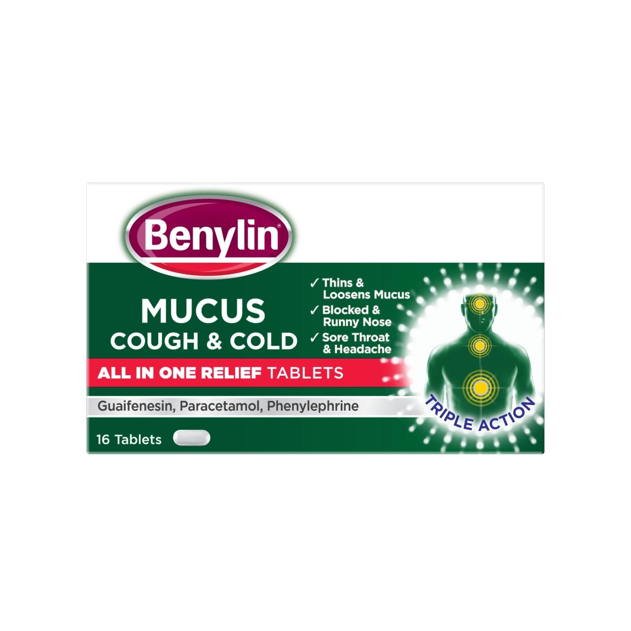Benylin Mucus Cough 16 Tablets Image 1