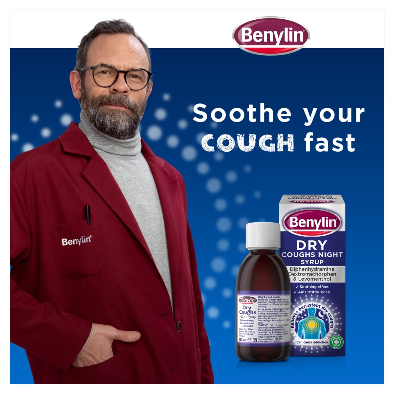 Benylin Dry Coughs Night Syrup 150ml Image https://cdn11.bigcommerce.com/s-g585yu857h/images/stencil/1280w/products/2985/33409/03574661272610_T68___17609.1783003490.jpg1