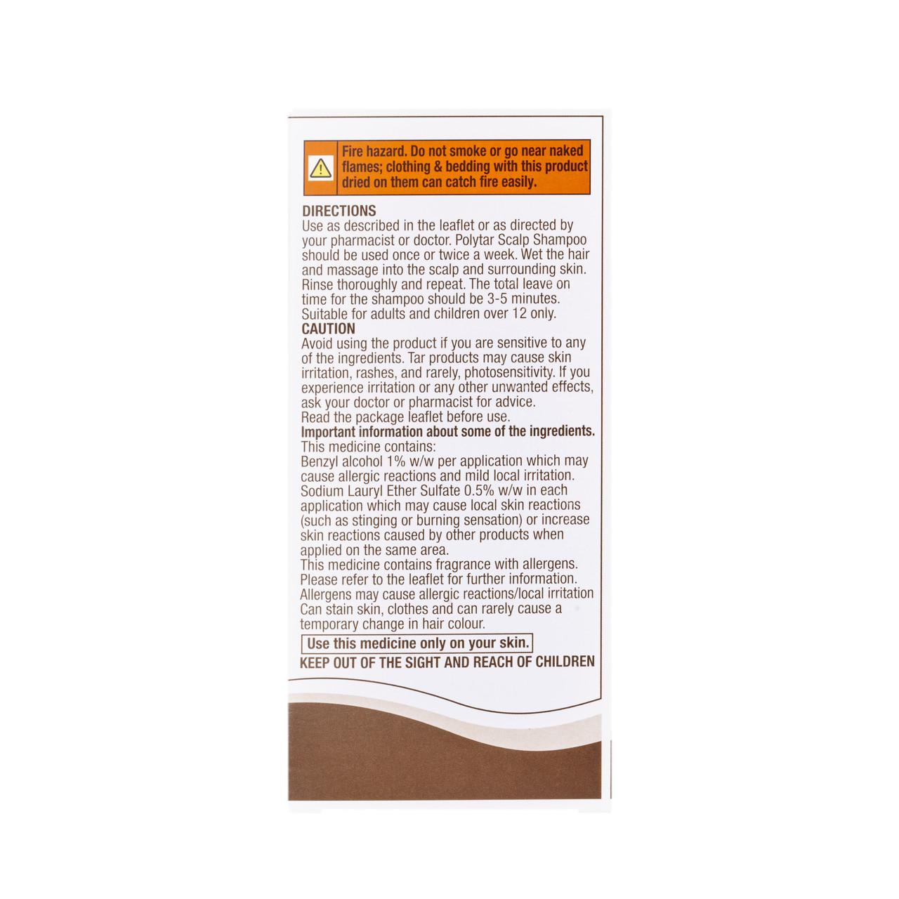 Polytar Scalp Coal Tar Shampoo 150ml Image https://cdn11.bigcommerce.com/s-g585yu857h/images/stencil/1280w/products/3001/18269/Polytar-Box-Back__69988.1757428849.jpg1