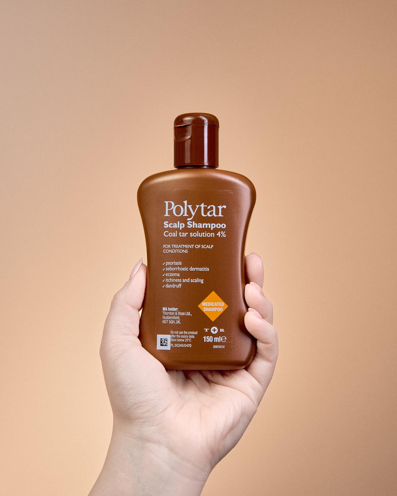 Polytar Scalp Coal Tar Shampoo 150ml Image https://cdn11.bigcommerce.com/s-g585yu857h/images/stencil/1280w/products/3001/18270/Bottle_in_hand__42309.1757428849.jpg1