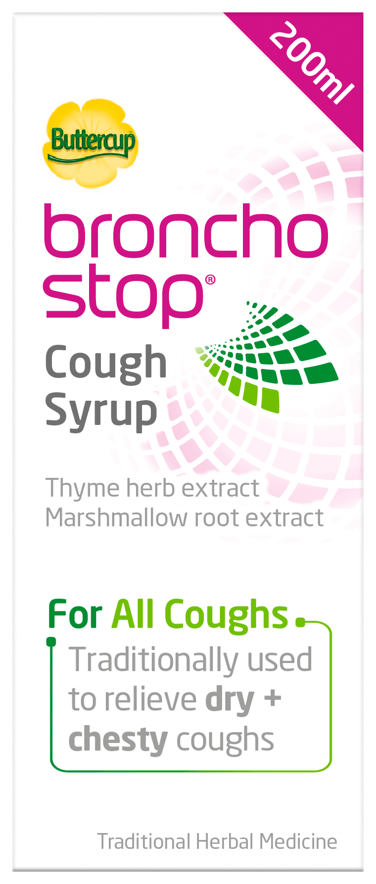 Buttercup Bronchostop Cough Syrup 200ml Image 1