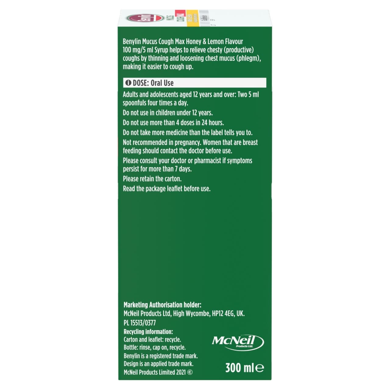 Benylin Mucus Cough Max Honey & Lemon 300ml Image https://cdn11.bigcommerce.com/s-g585yu857h/images/stencil/1280w/products/3023/33467/03574661353340_T23___99913.1783003447.jpg1