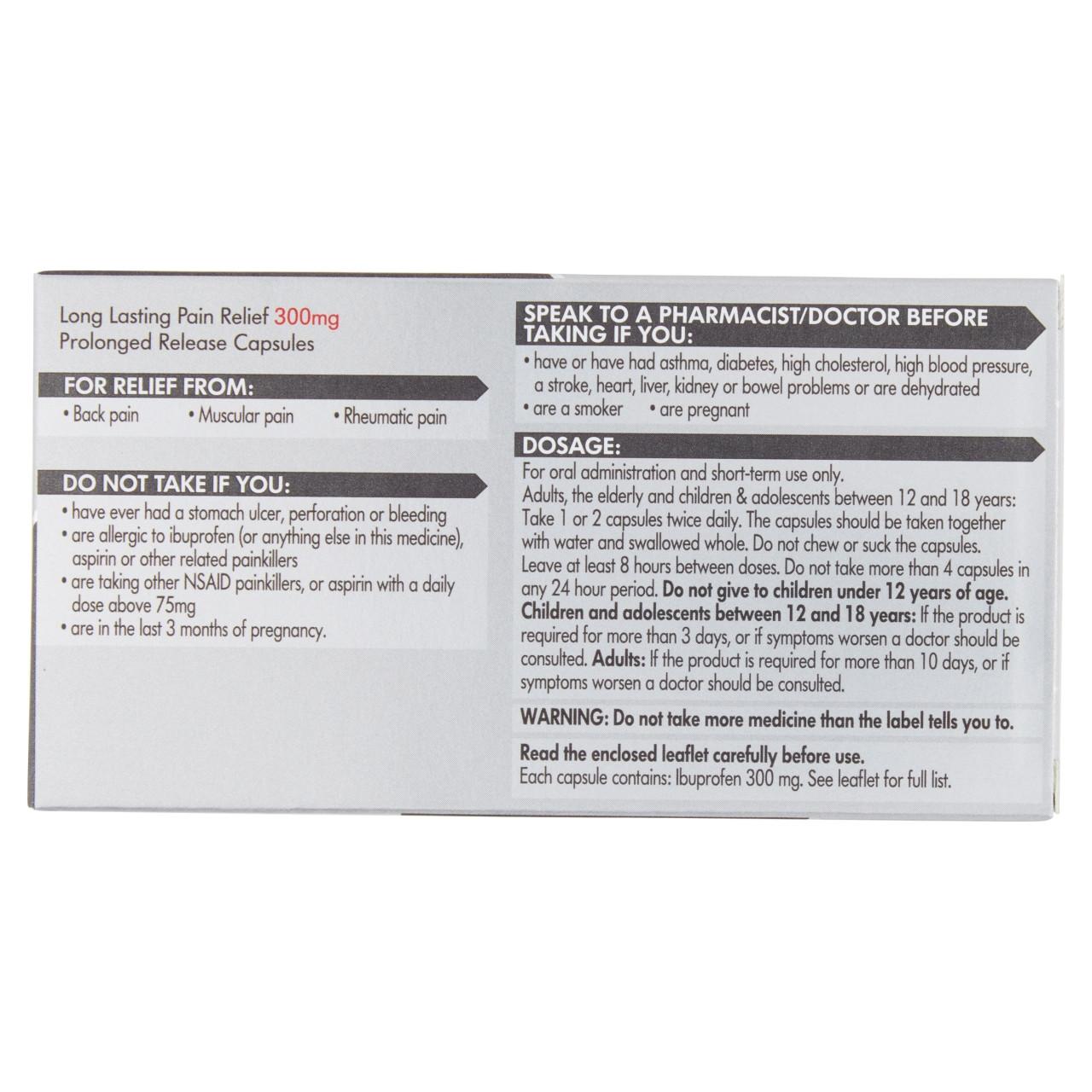 Nurofen Long Lasting Pain Relief 300mg Prolonged Release 24 Capsules Image https://cdn11.bigcommerce.com/s-g585yu857h/images/stencil/1280w/products/3029/35122/5000167056815_T72___60671.1784796789.jpg1