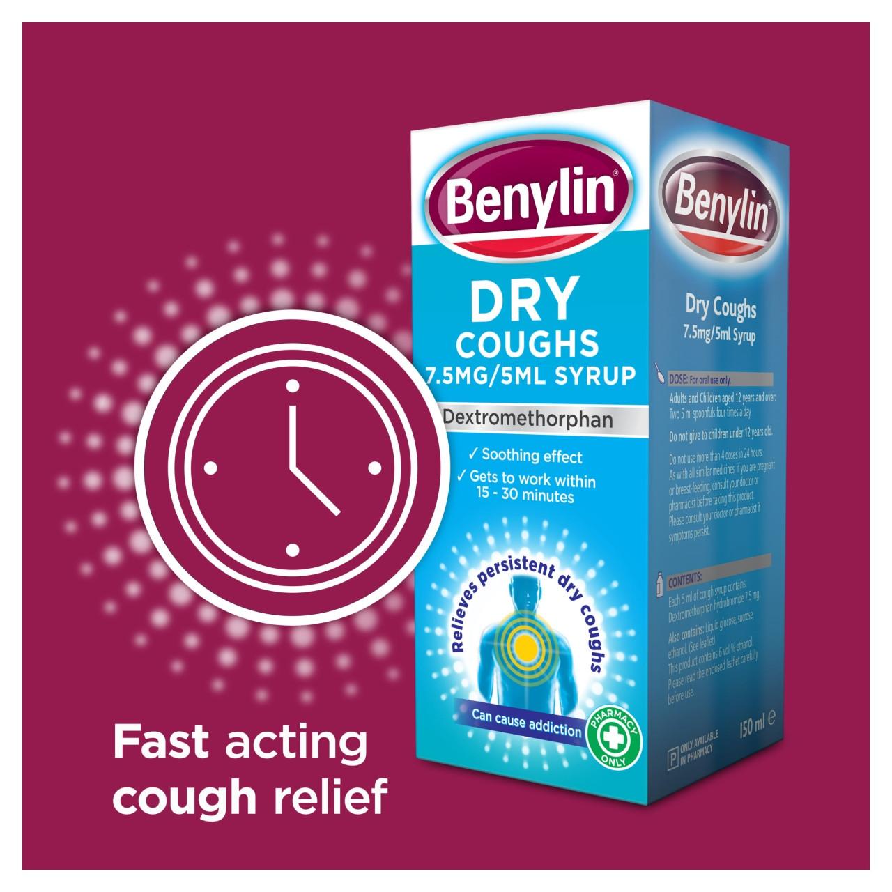 Benylin Dry Coughs Syrup 150ml Image https://cdn11.bigcommerce.com/s-g585yu857h/images/stencil/1280w/products/3033/33452/03574661191935_T62___67215.1783003276.jpg1