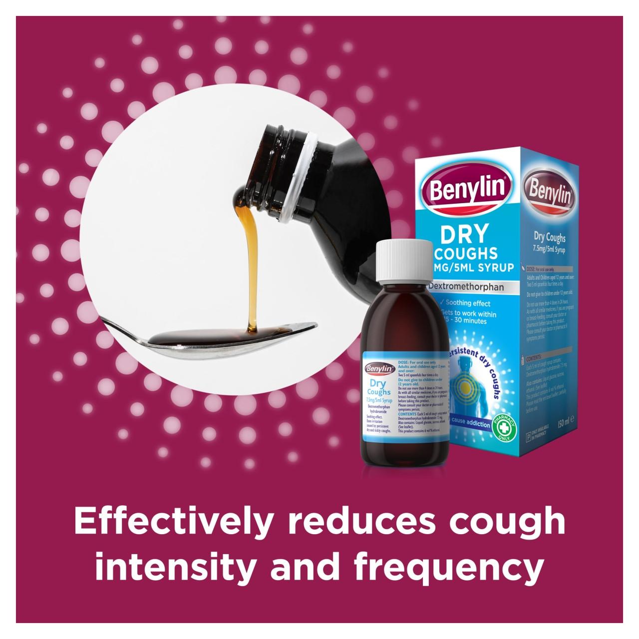Benylin Dry Coughs Syrup 150ml Image https://cdn11.bigcommerce.com/s-g585yu857h/images/stencil/1280w/products/3033/33454/03574661191935_T63___32469.1783003276.jpg1