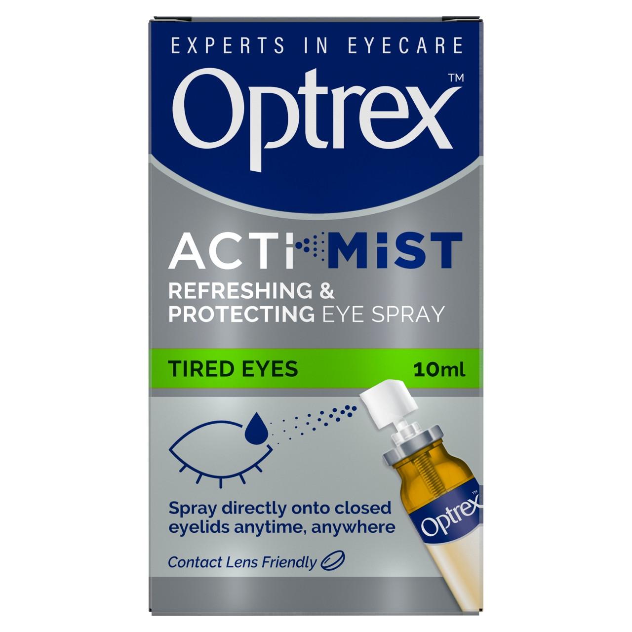 Optrex Actimist Double Action Tired and Strained Eyes Refreshing and Protecting Spray 10ml Image 1