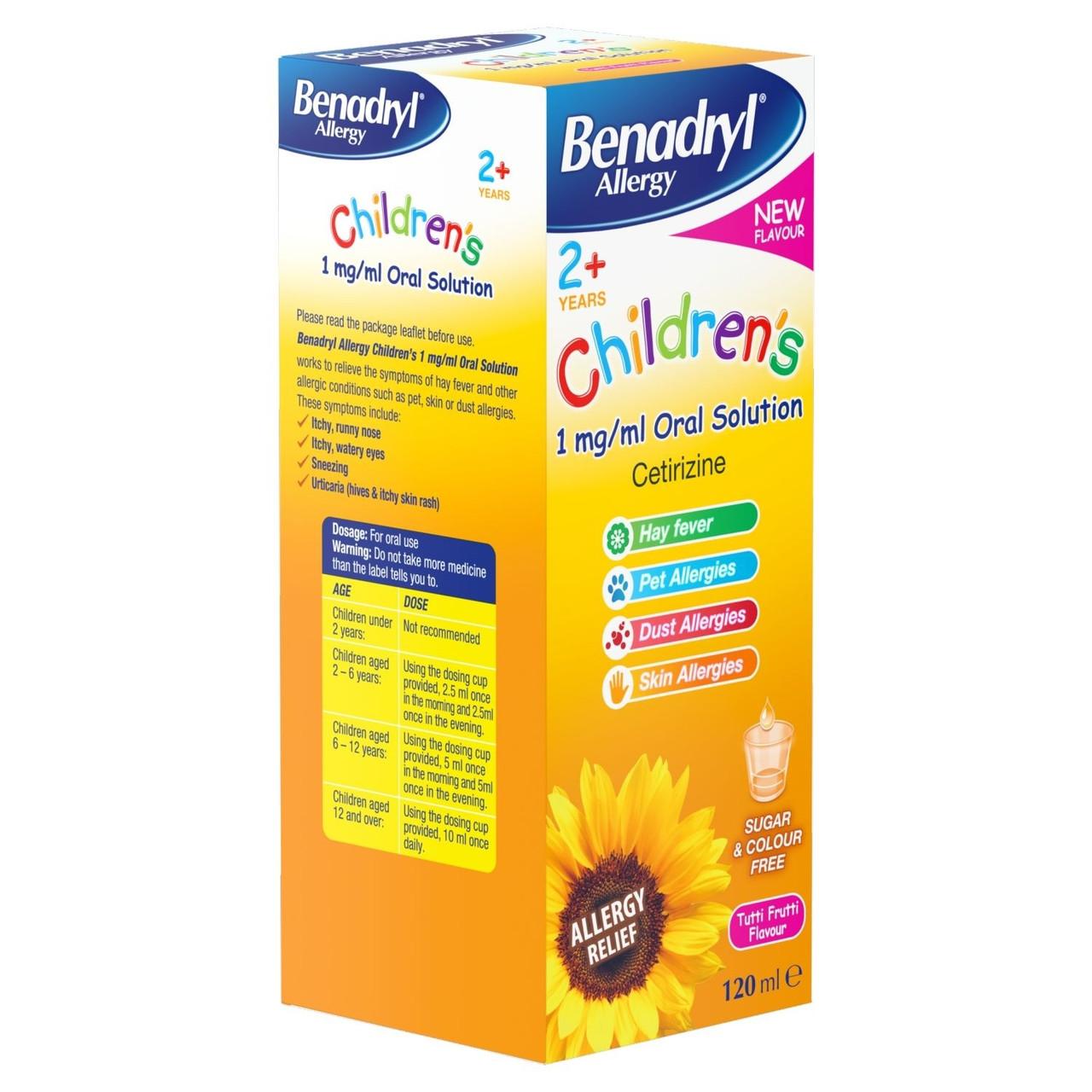 Benadryl Allergy Children's 2 Years Plus 1mg/ml Oral Solution 120ml Image https://cdn11.bigcommerce.com/s-g585yu857h/images/stencil/1280w/products/3051/5334/ml-Oral-Solution__94765__96992.1740667921.jpg1
