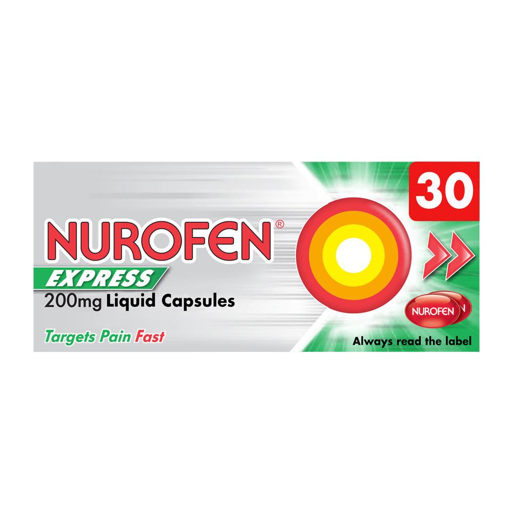 Nurofen Express 200mg 30 Liquid Capsules Image 1
