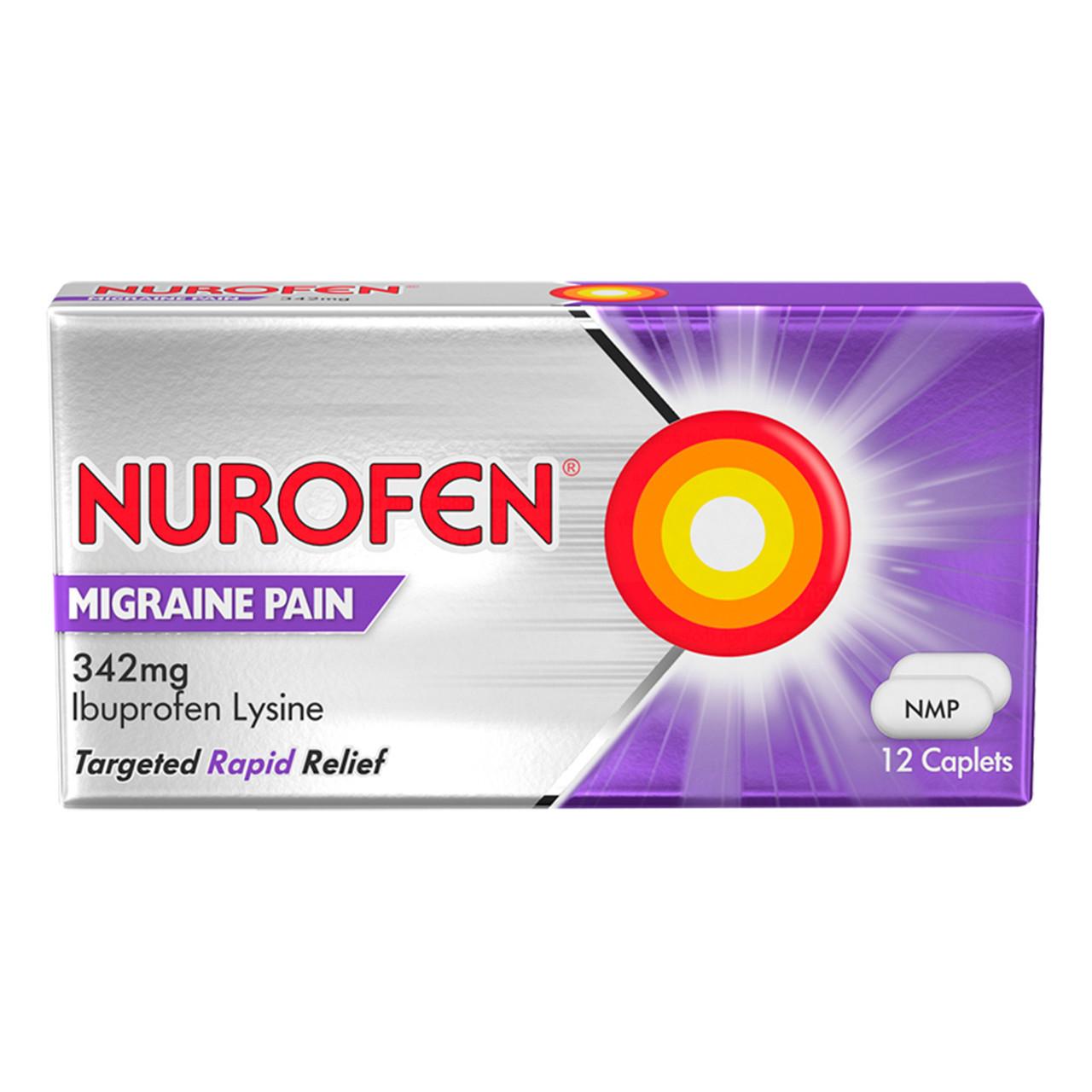Nurofen 342mg for Migraine 12 Caplets Image 1