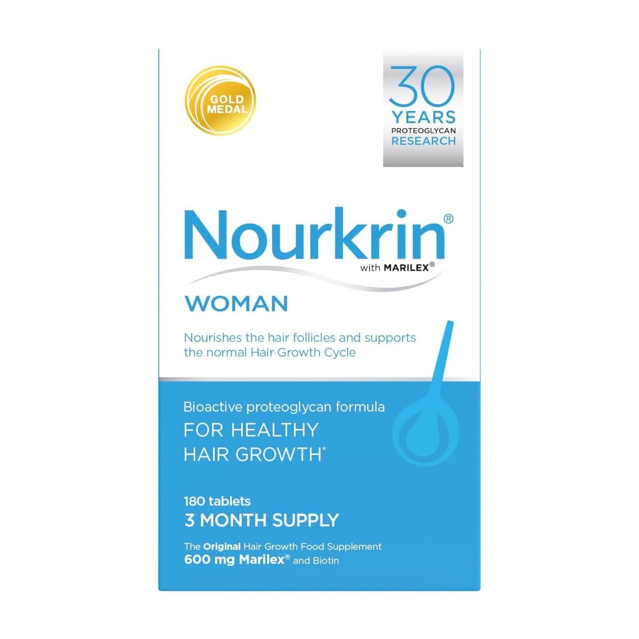 Nourkrin Woman 3 Month Supply 180 Tablets Image 1