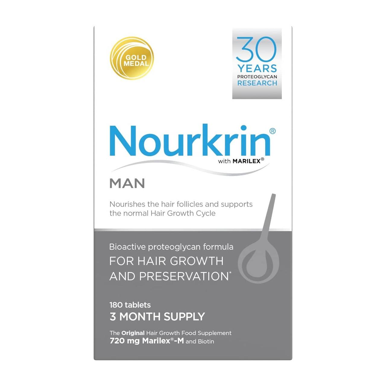 Nourkrin Man 3 Month Supply 180 Tablets Image 1