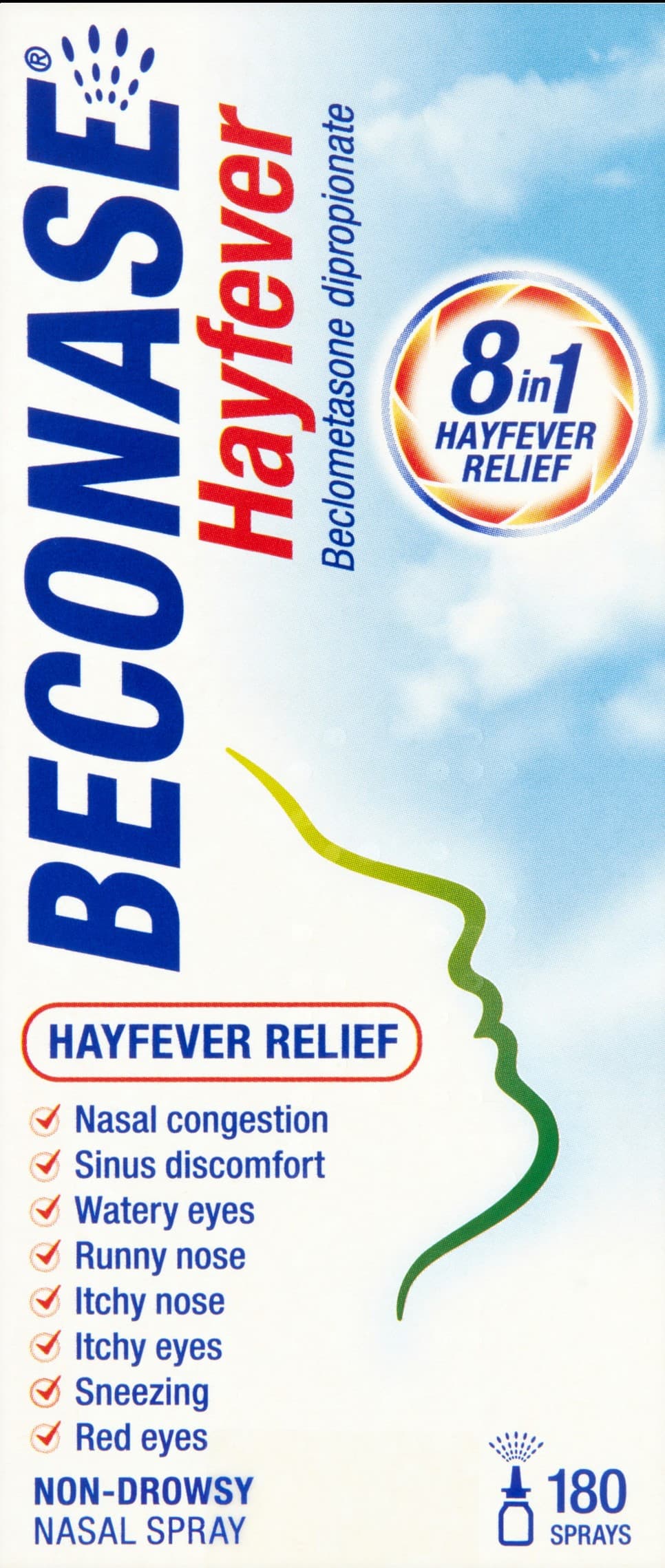 Beconase Hayfever Relief Nasal Spray – 180 Sprays Image 1