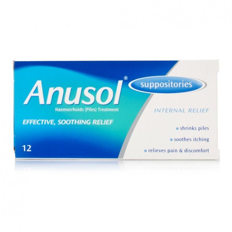 Anusol Suppositories for Hemorrhoids and Piles Treatment 12 Pack Image 1