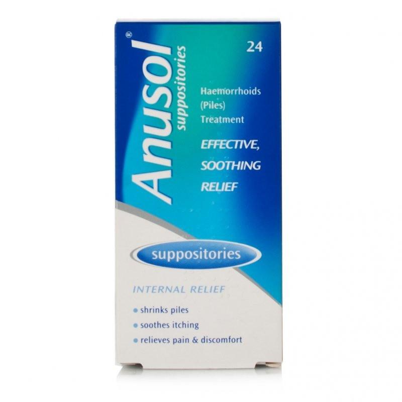 Anusol Suppositories for Hemorrhoids and Piles Treatment 24 Pack Image 1