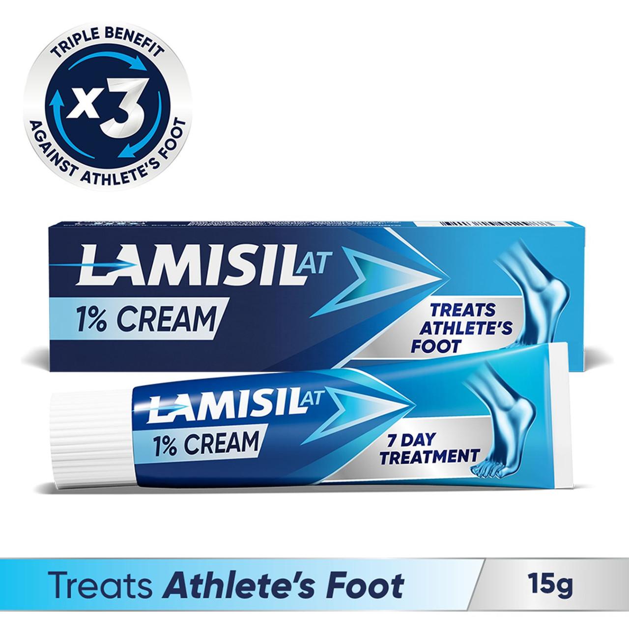 Lamisil AT 1% Athletes Foot Cream 15g Image 1