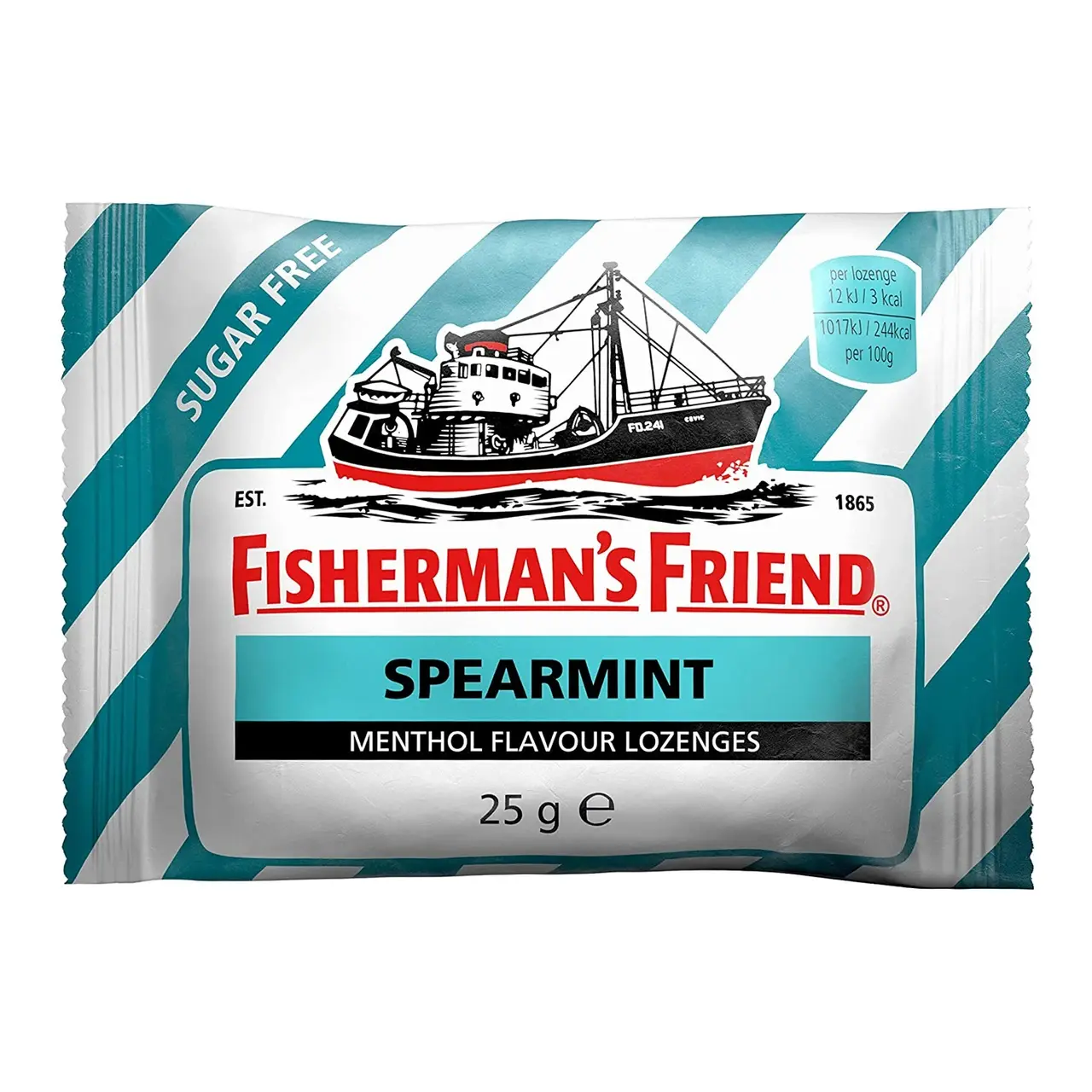 Fisherman's Friend Spearmint Sugar Free Lozenges 25g Image 1