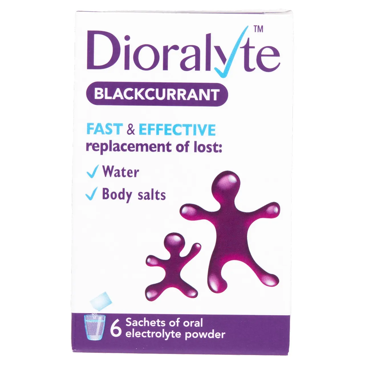 Dioralyte Sachets in Blackcurrant Flavour 6 Sachets Image 1