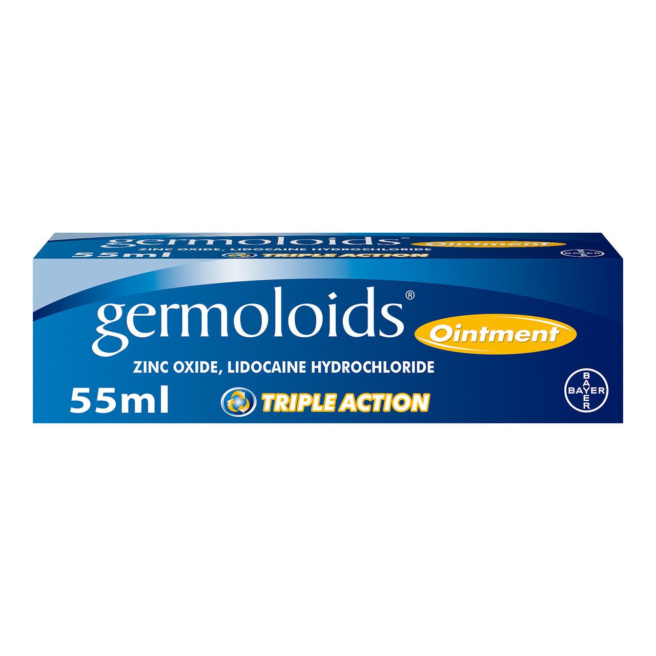 Germoloids Triple Action Haemorrhoids & Piles Ointment 55ml Image https://cdn11.bigcommerce.com/s-g585yu857h/images/stencil/1280w/products/3237/5655/Germoloids-Triple-Action-Haemorrhoids-%26-Piles-Ointment__48669__12969.1740667939.jpg1