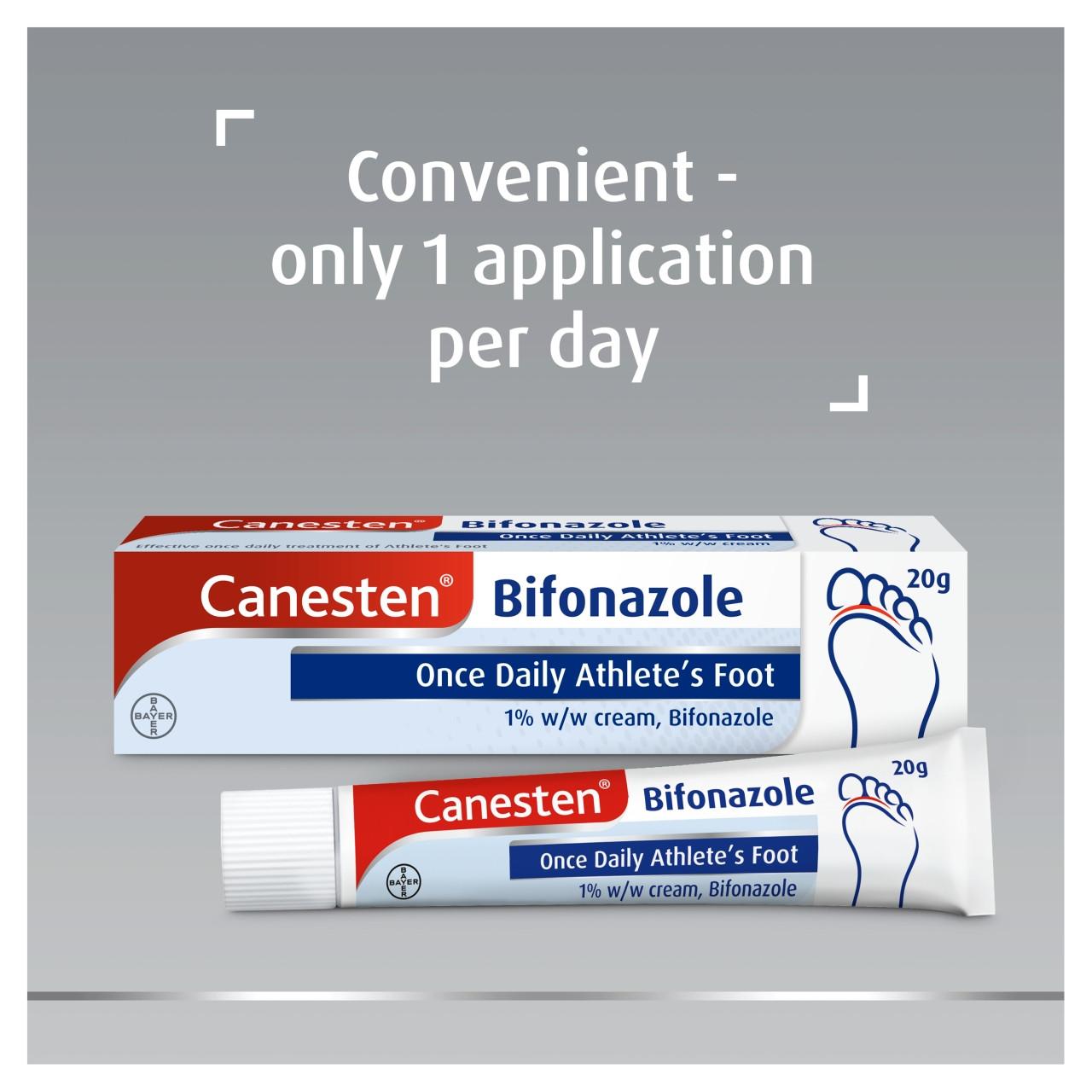 Canesten Bifonazole Once Daily Athletes Foot Cream 1% 20g Image https://cdn11.bigcommerce.com/s-g585yu857h/images/stencil/1280w/products/3253/19956/5010605055119_T65___57896.1784630776.jpg1