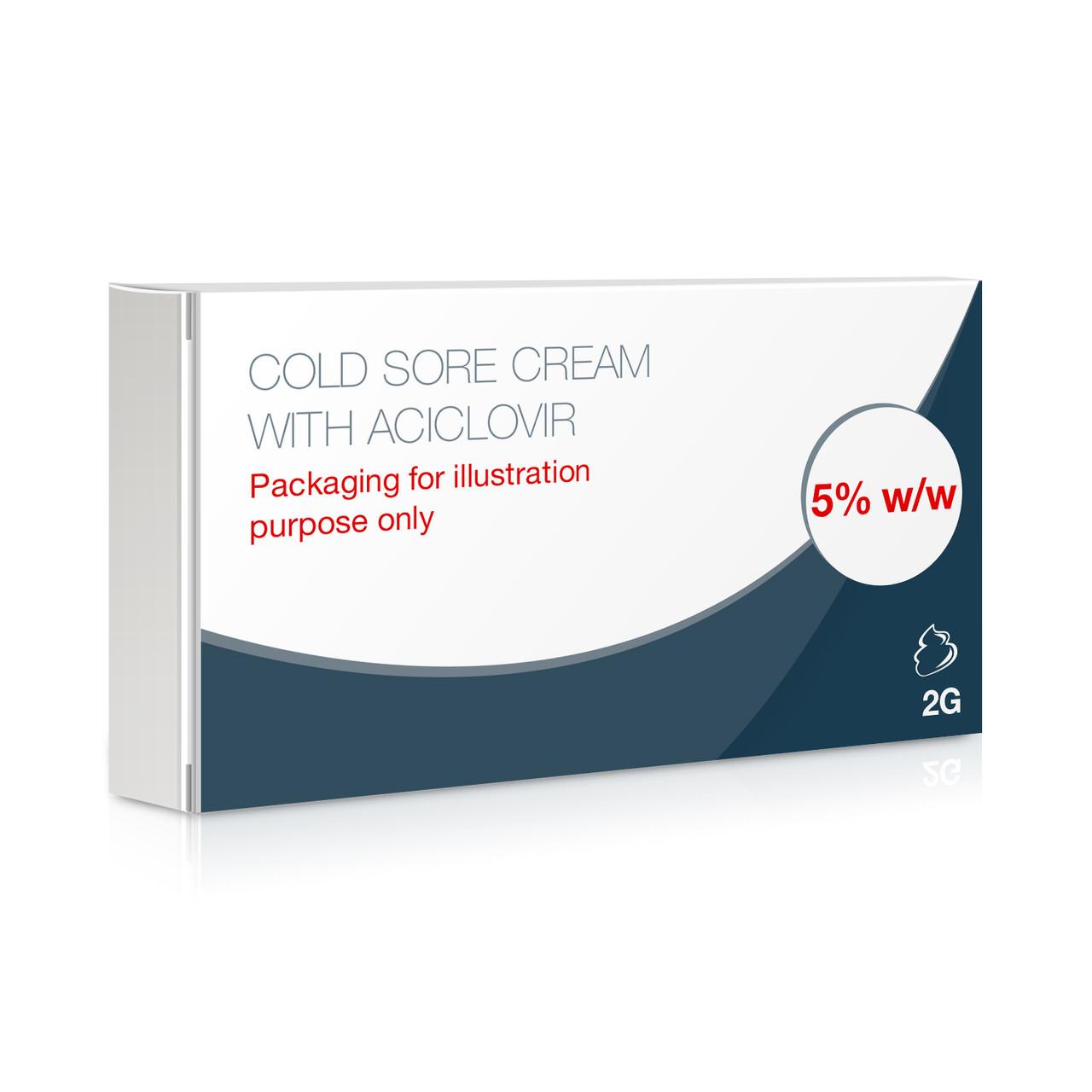 Cold Sore Cream Tube With Aciclovir 5% 2g Image 1