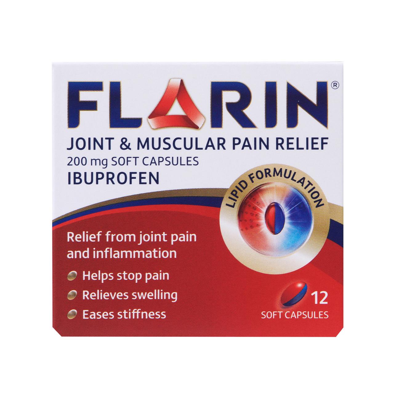 Flarin Joint & Muscular Pain Relief 12 Capsules Image 1