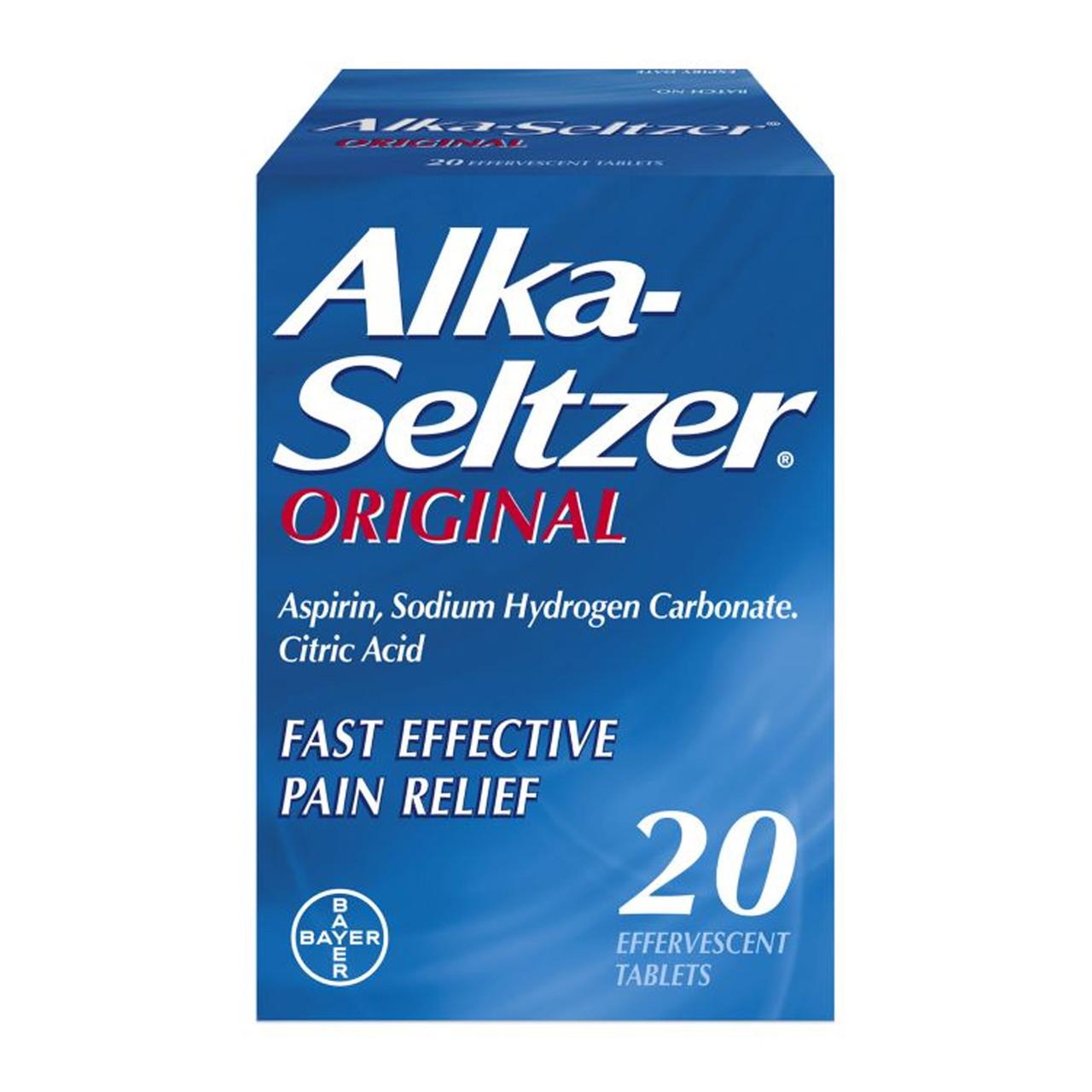 Alka Seltzer Original Pain Relief 20 Tablets Image 1