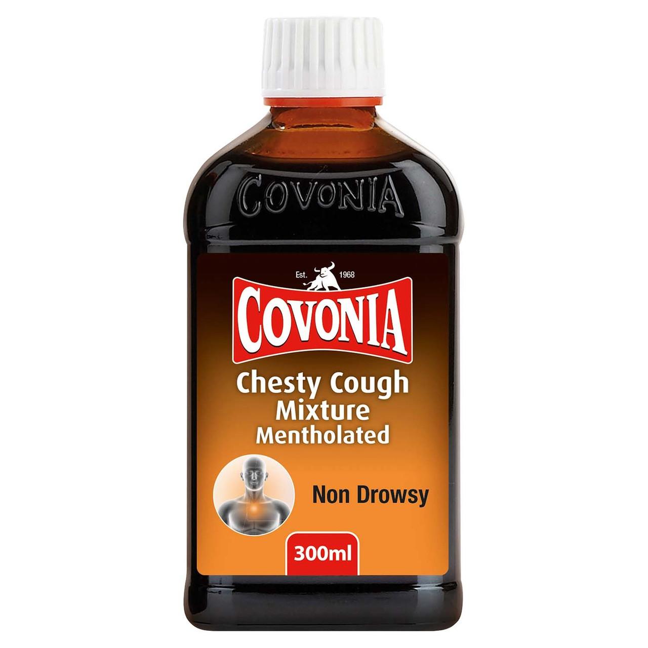 Covonia Chesty Cough Mixture Mentholated 300ml Image 1