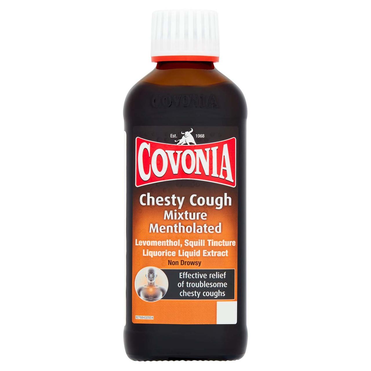 Covonia Chesty Cough Mixture Mentholated 150ml Image 1
