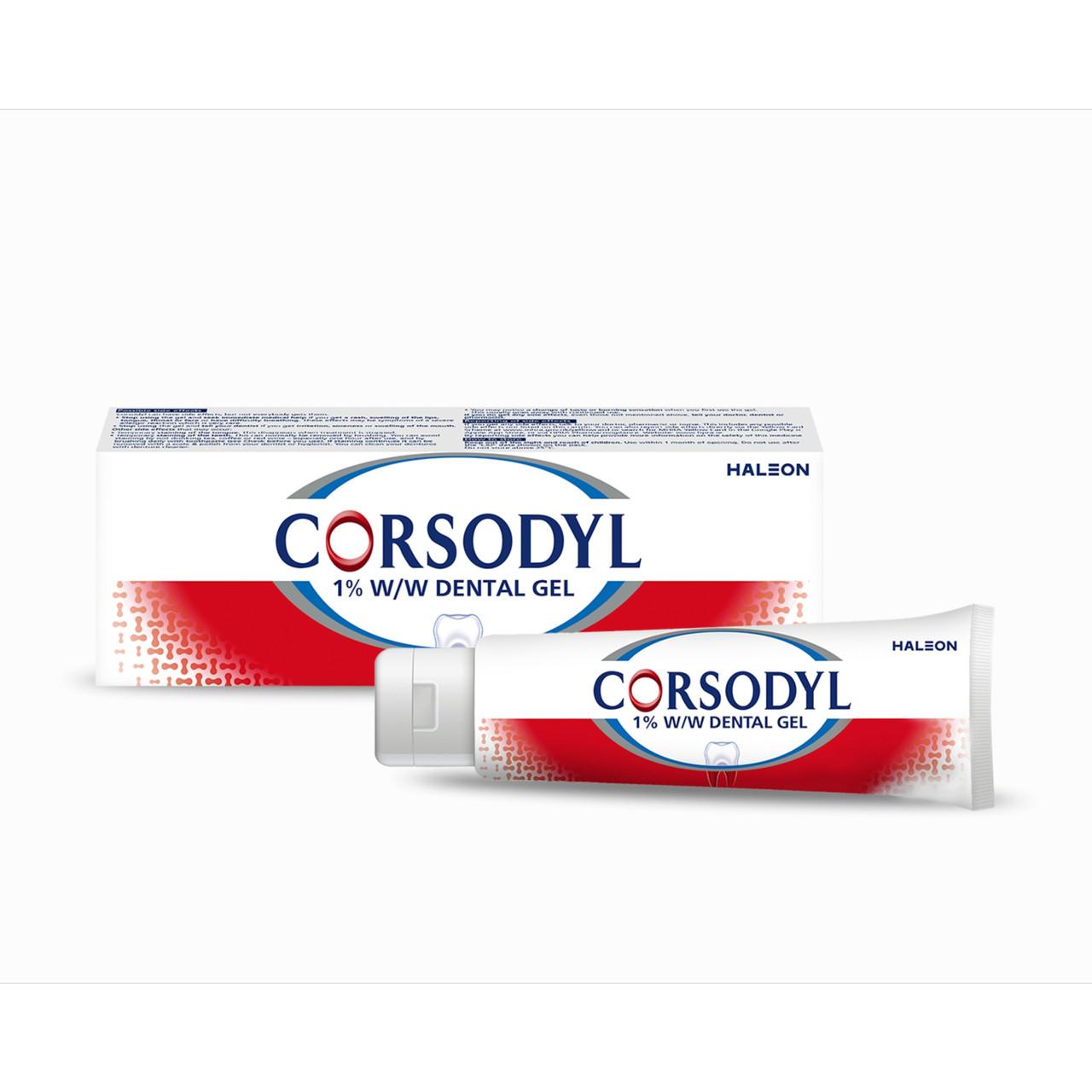 Corsodyl 1% W/W Gum Problem Treatment Dental Gel 50g Image 1