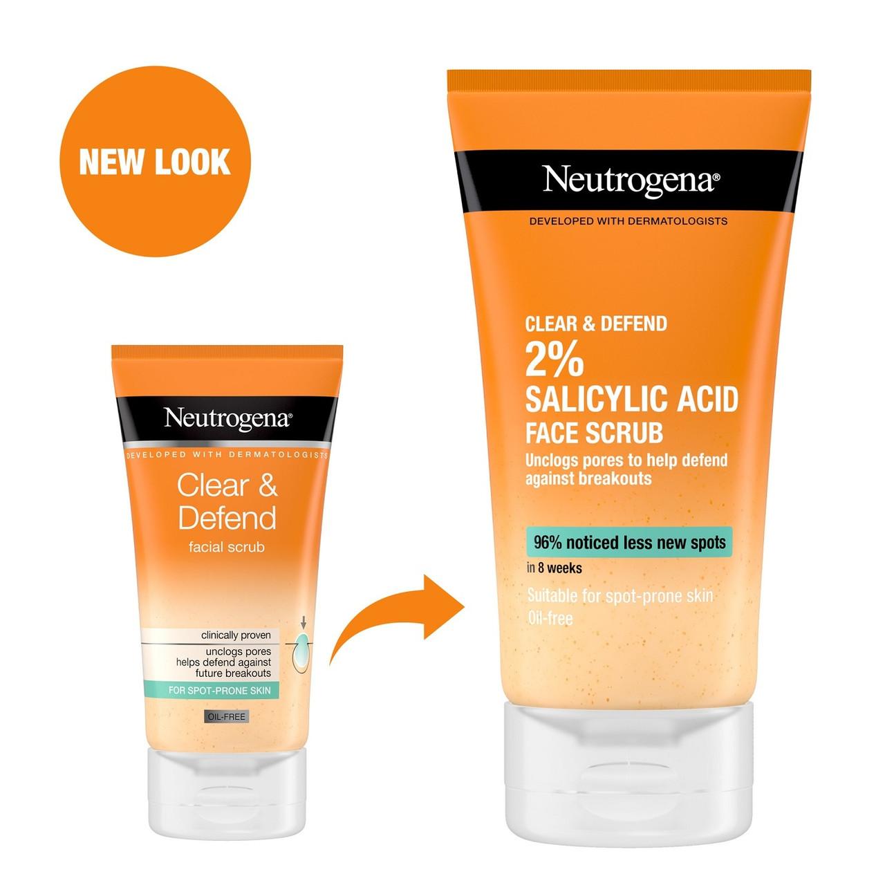 Neutrogena Clear & Defend Facial Scrub 150ml Image https://cdn11.bigcommerce.com/s-g585yu857h/images/stencil/1280w/products/3442/6116/Neutrogena-Clear-%26-Defend-Facial-Scrub__43456__63104.1781535939.jpg1